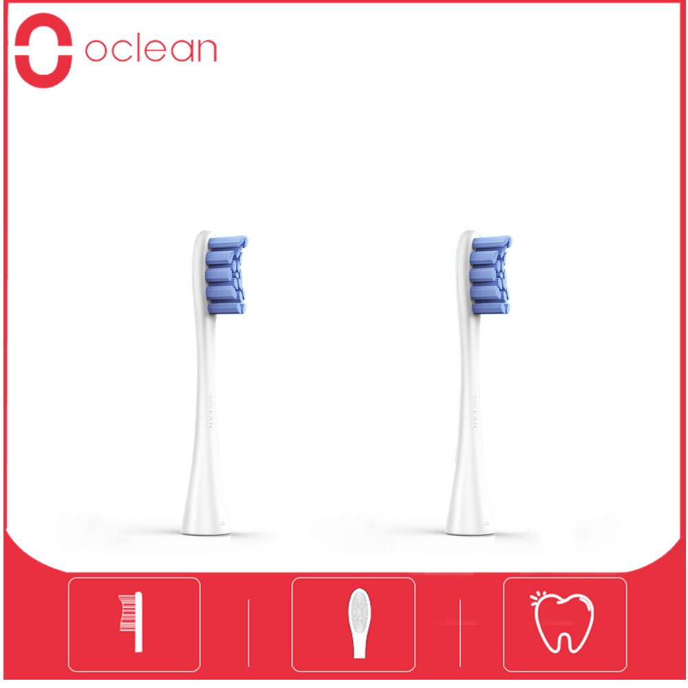 Original 2Pcs Oclean X/Z Replacement Brush Heads High-density Brilliant Planting Brush Heads for Electric Sonic Toothbrush