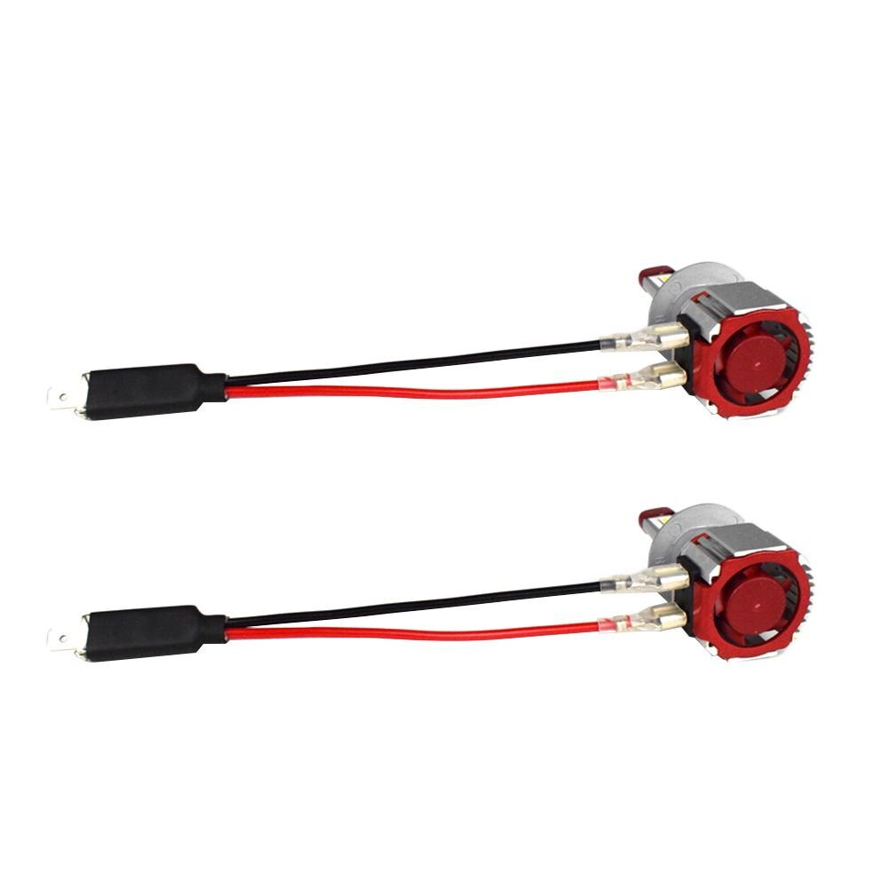 Safety Headlight Adapter Cables High 2x Male Plug Single Diode Converter Adapter Cables for H1 LED HID Headlight Bulb