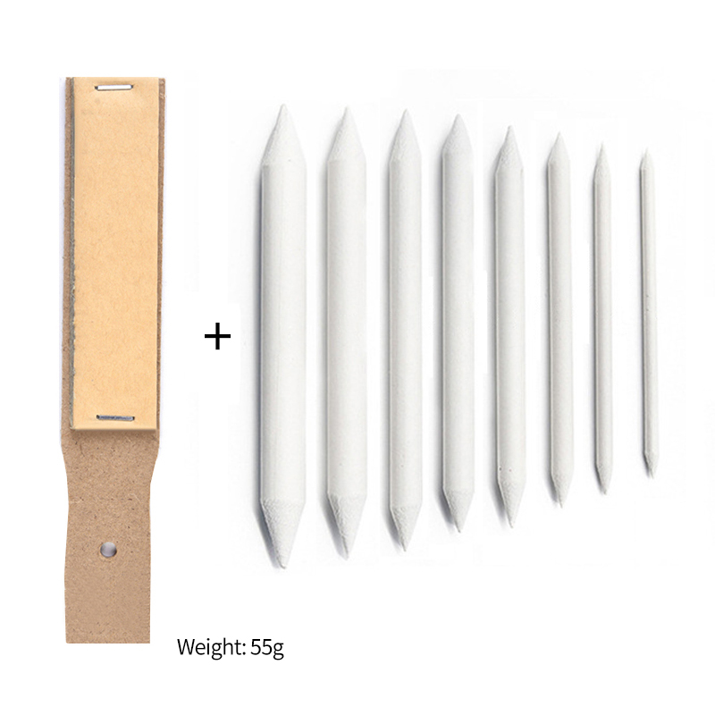 Tablero de papel de lija para lápiz de dibujo, juego de papel de lija para afilar lápiz de carbón para artistas, suministros de dibujo artístico: Gris claro