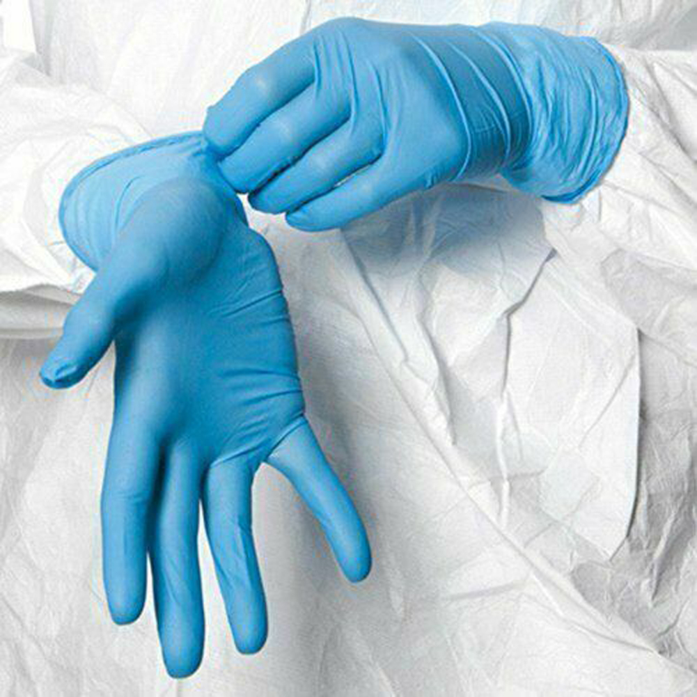 100 Stuks Keuken Wegwerp Handschoenen Blauw Clear Vinyl Industriële Latex Gratis Wegwerp Handschoenen Effen Pvc