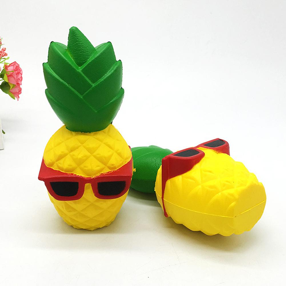Rctown Kawaii Jumbo Squishy Speelgoed Fruit Ananas Langzaam Stijgende Verlicht Stress Speelgoed Voor Kinderen Volwassenen Angst Aandacht