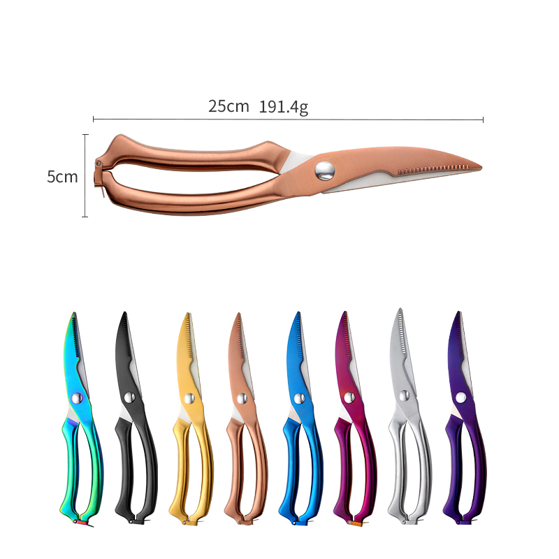 Küchenschere, robustes Kochmesser aus Edelstahl, Hühnerknochenschere zum Schneiden von Lebensmitteln, rostfrei, für Fleisch, Grillschere