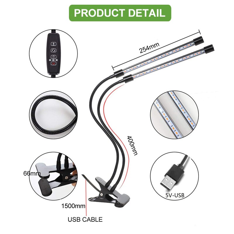 Indoor LED Grow Light Strips Voor Bloemen Volledige Spectrum Phyto Lamp Voor Planten USB Lampen Fitolampy Voor Bureau Planken Planten kruiden