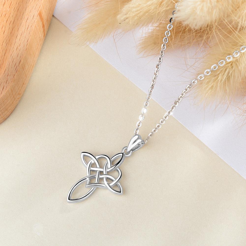 Eudora 925 Sterling Zilveren Ierse Keltische Puur Zilveren Hanger Ketting Zilveren Choker Statement Ketting Vrouwen Sieraden D523