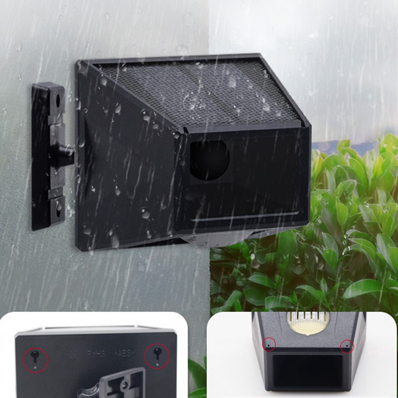 Solar Alarm Motion Sensor Alarm with Remote Control Sound Flash Waterproof Warning Strobe Outdoor Security Siren System