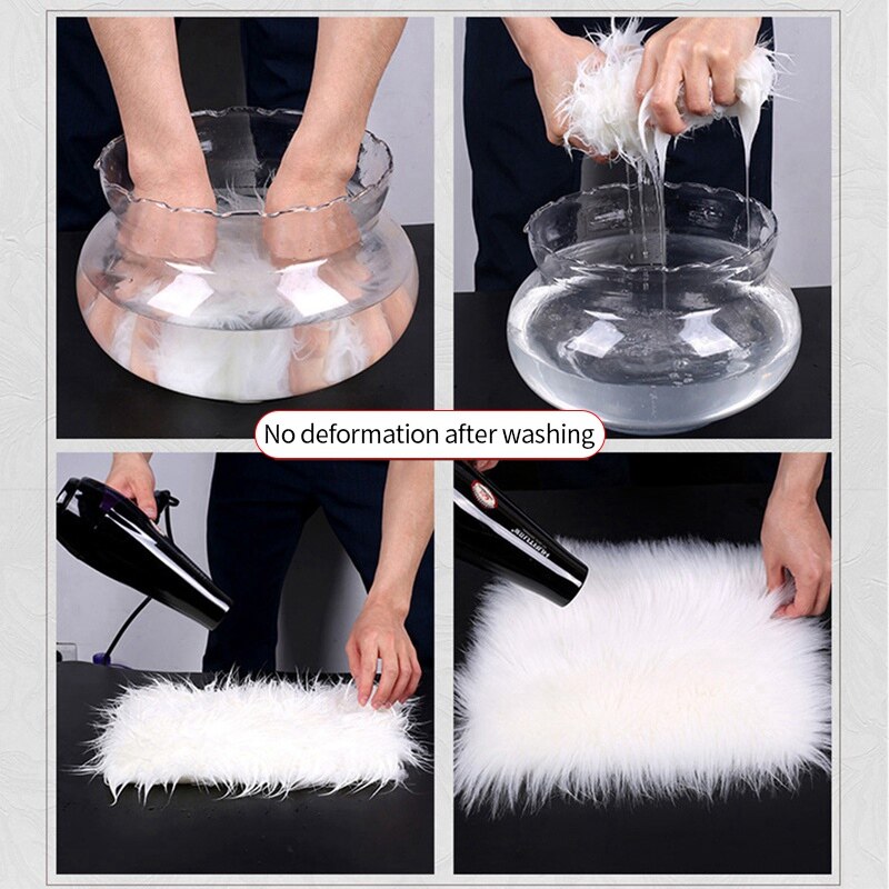 Faux Bont Kleed Effen Kleur Bont Tapijten Voor Woonkamer Pluche Tapijten Voor Bed Room Home Vloermat Niet slip Pluizige Gebied Tapijt