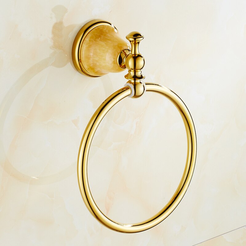 Anillo de toalla antiguo de cobre jade para baño, anillos de pared de latón Vintage, soporte de anillo de toalla de cocina, 4 estilos,