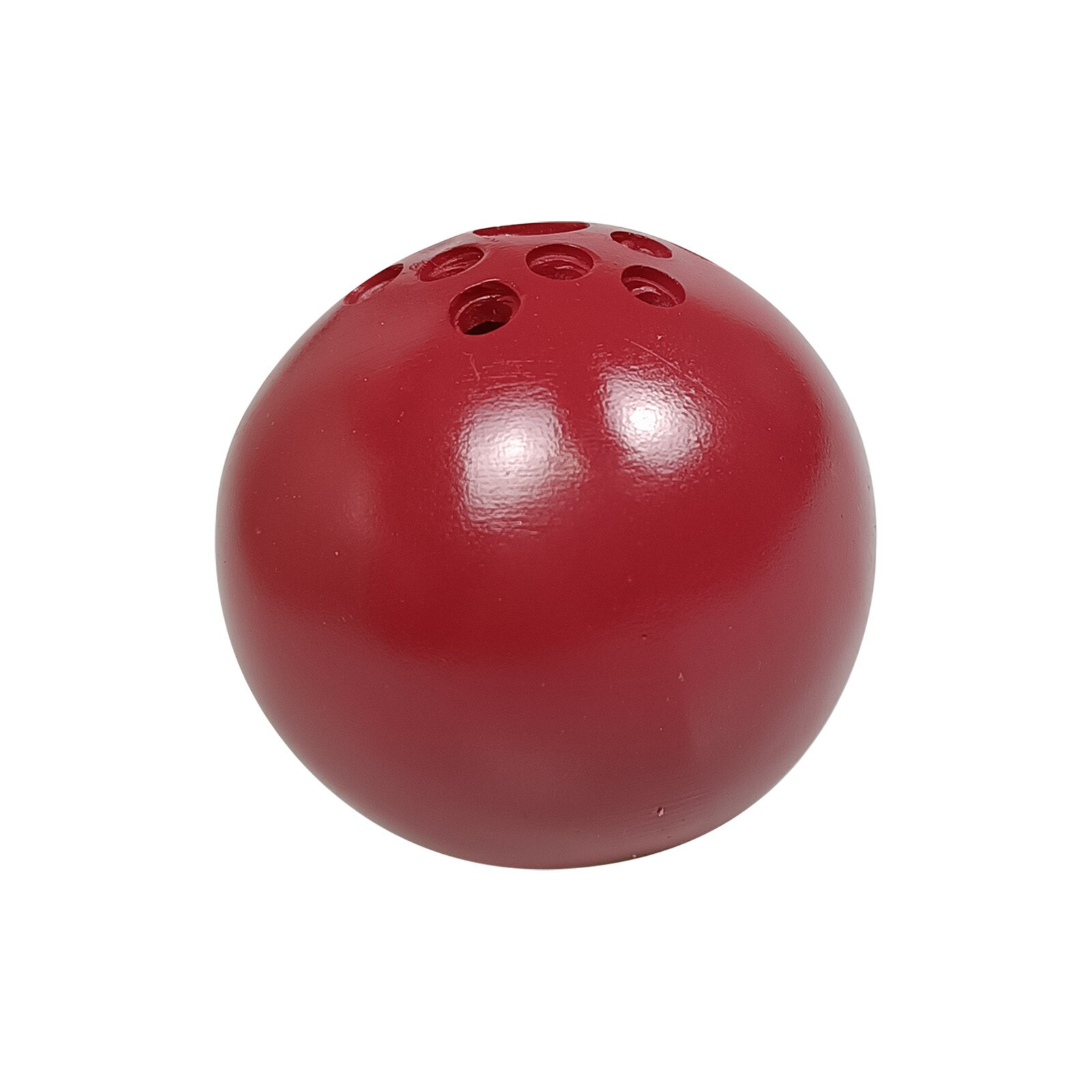 Ceramic Handmade Vase Flower Stone Table Decor Round Flower Vase with Holes Table Ornaments For Living Room: Red