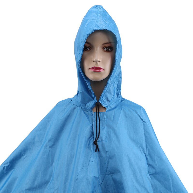 3 in 1 regenmantel für erwachsene, damen und herren, multifunktionaler rucksack, regenschutz für outdoor-aktivitäten wie camping und wandern, wasserdichter poncho: Blau
