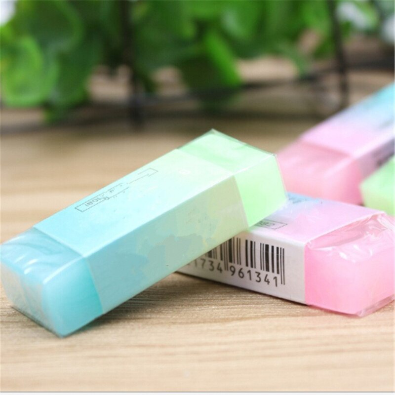 Gomas de borrar de colores para niños, gomas de borrar duraderas y flexibles para estudiantes, material de papelería para escuela y oficina, 1 unidad