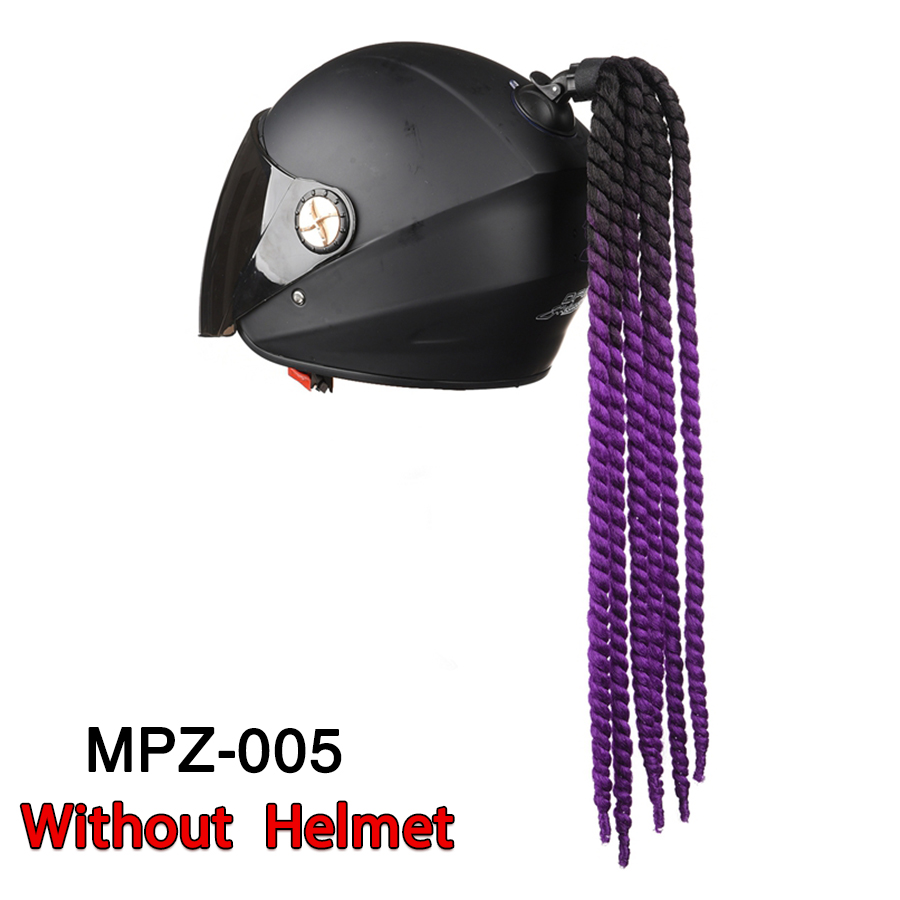 Casque de moto à tresses, queue de cheval tressée, pour Motocross, accessoires de décoration de cheveux: mpz-005