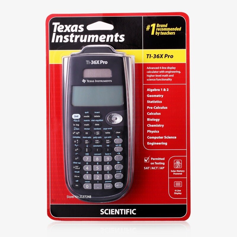 Originele Texas Instruments Ti-36x Pro Multifunctionele Student Wetenschappelijke Rekenmachine Clear Rekenmachine: Default Title