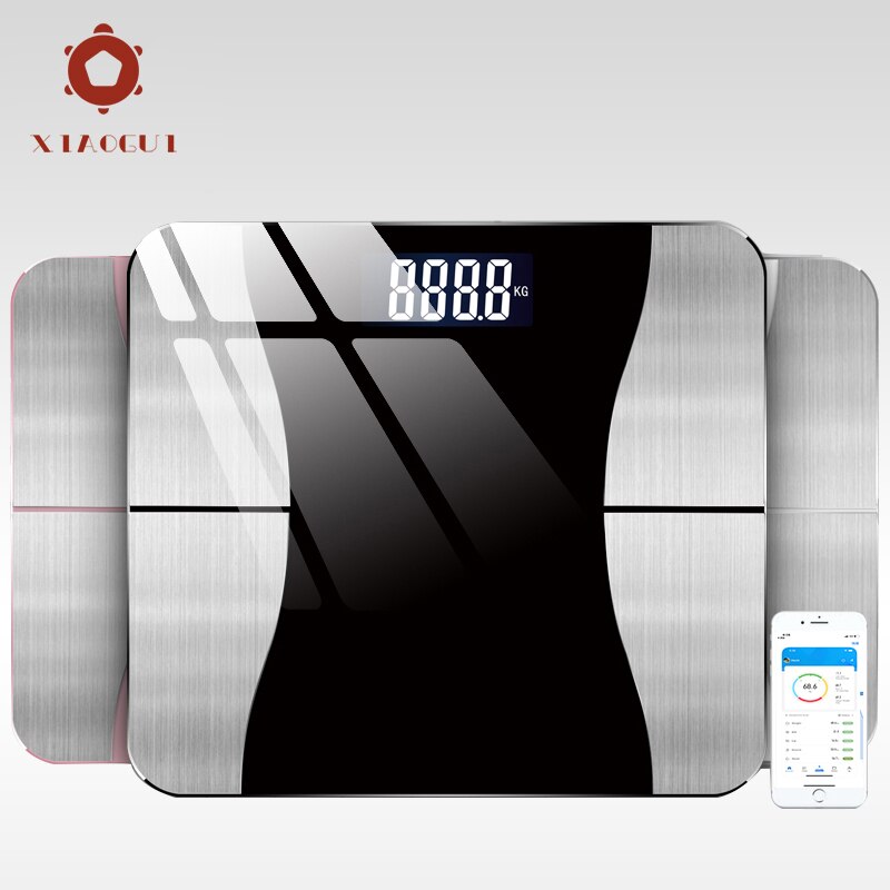 XiaoGui Intelligent Fat Scale Bluetooth Scale Intelligent Balance Fat Body Family Garden Weight and Water Content Testing