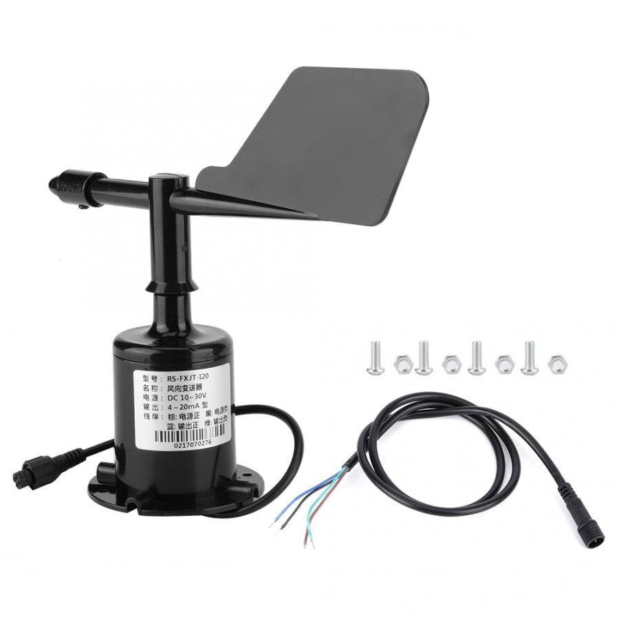 DC10-30V Wind Speed Sensor 4-20mA 8 Indication Directions Polycarbonate Wind Speed Sensor Anemometer Speed Measuring Tool