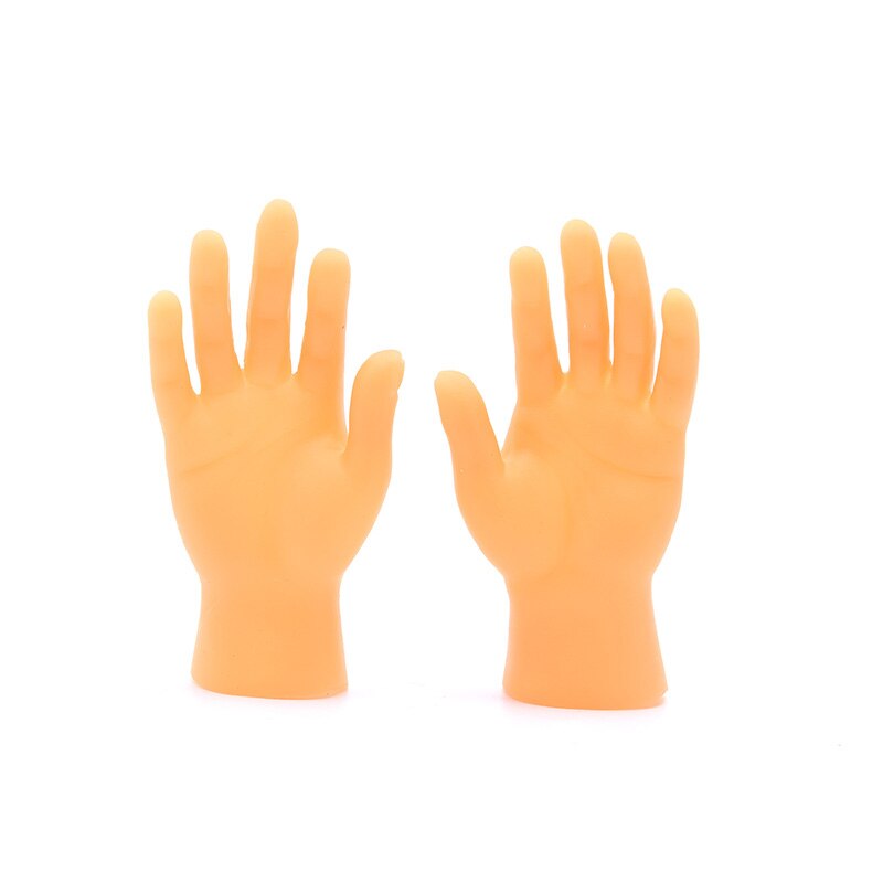 2 X Mini Grappige Cartoon Vinger Handen En Vinger Voeten Set Creatieve Vinger Speelgoed Rond De Kleine Hand Model Halloween Speelgoed