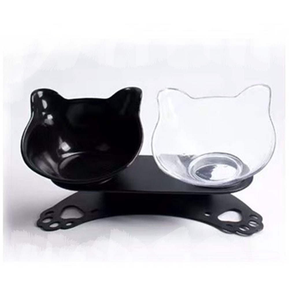 Bols durables Double pour chats | Bols pour animaux de compagnie surélevée, avec support surélevé, fournitures d'alimentation et d'arrosage pour chats, fournitures pour chiens