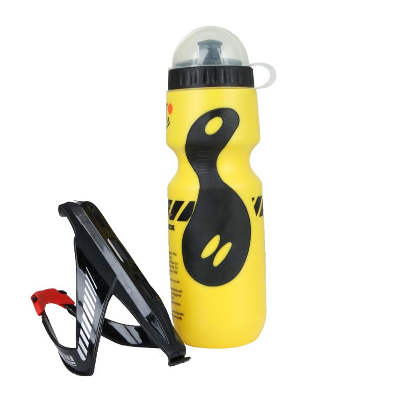 Bouteille d&#39;eau pour vélo de 650 ml, gourde pour cyclisme, activités en plein air, bouilloire portable avec porte-bouteille, accessoire pour bicyclette: 650ml Yellow
