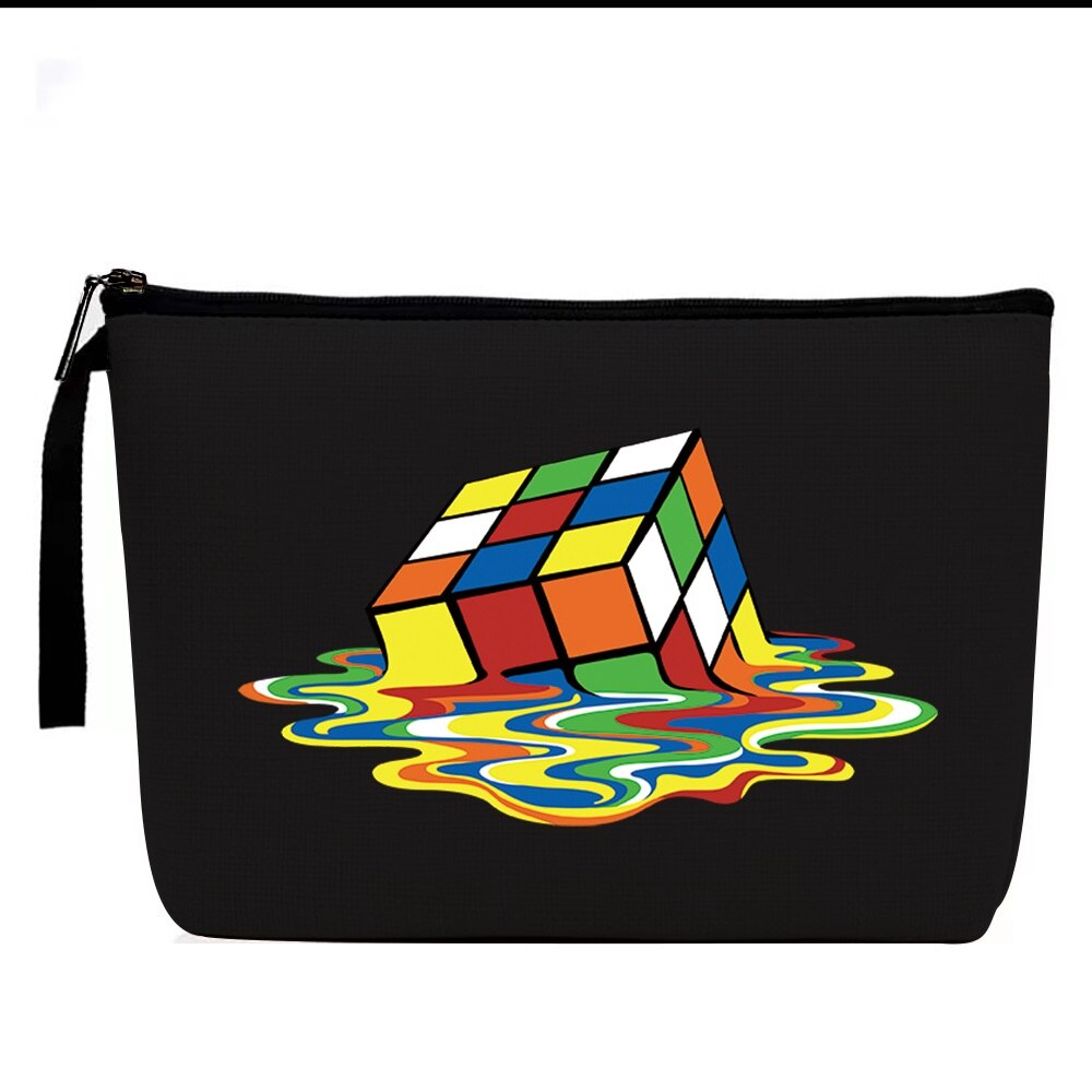 Cosmetische Tas - 3D Print Linnen - Ritsluiting - Reistoiletartikelen Organizer Pouch: 4 3D004