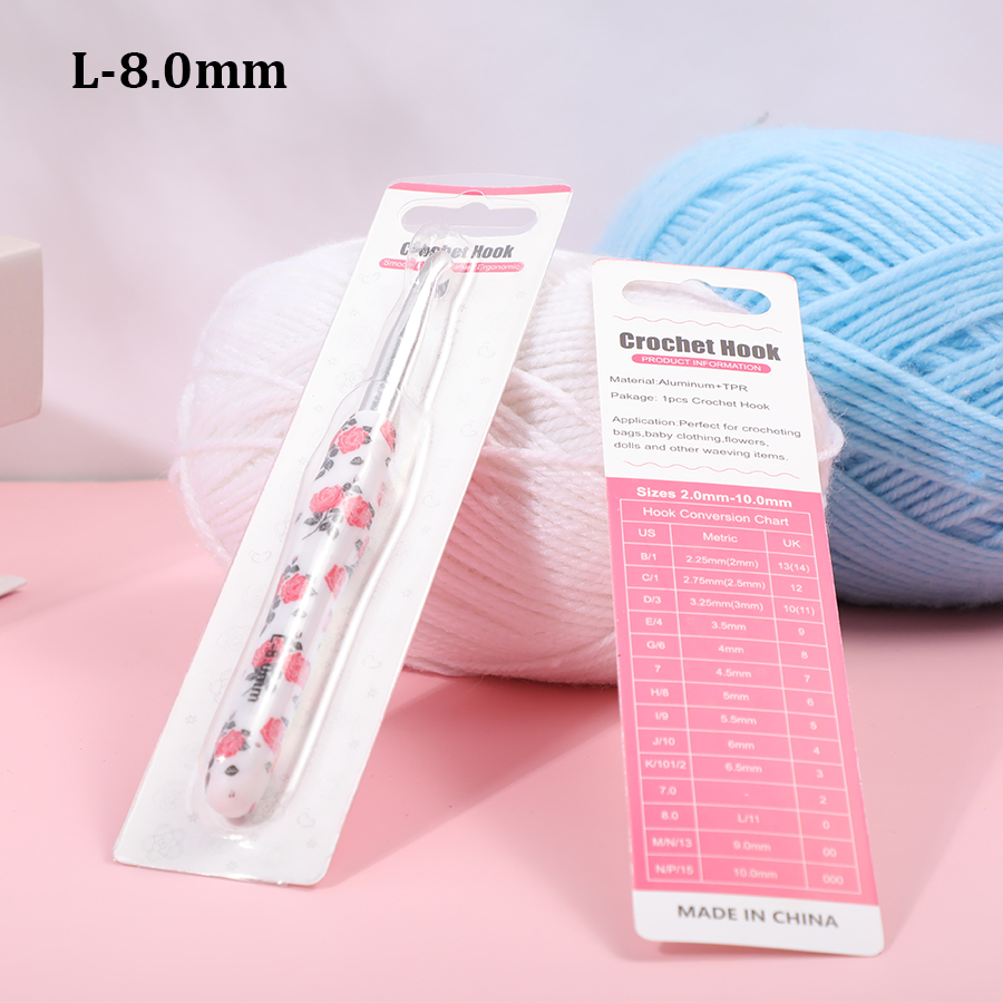 1 pièces/2.25-10.0mm Rose Crochet crochets poignée en caoutchouc aiguilles à Crochet pour débutants et tricot fil de Crochet bricolage artisanat au Crochet: Bleu profond
