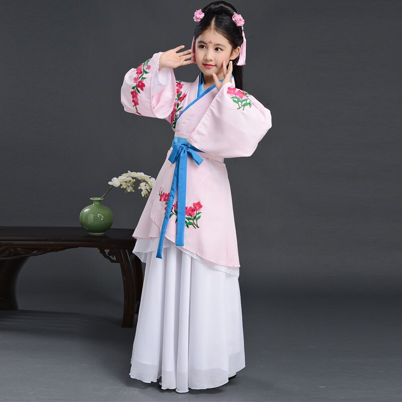 Las niñas de hadas antigua Ópera China tang han Dinastía ming traje hanfu chino tradicional vestido de niño ropa de niños chico