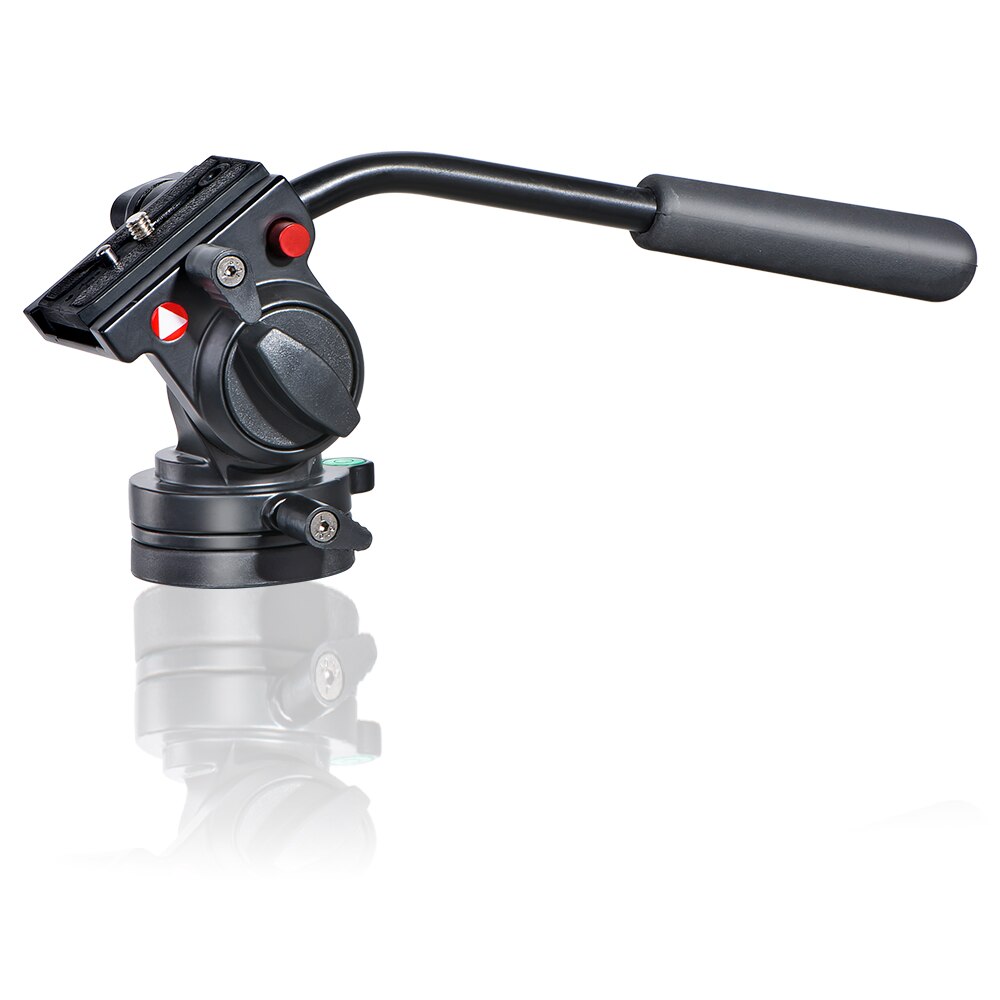 Cabezal hidráulico de arrastre fluido para fotografía, KH-6750 con empuñadura, giratorio panorámico de 360 grados, para vídeo y cámara DSLR