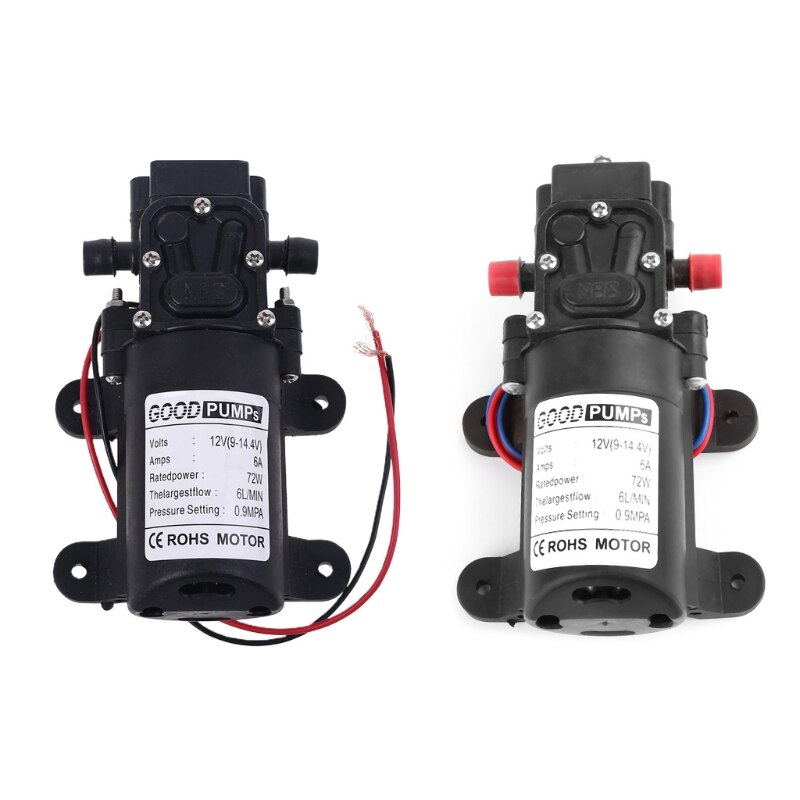 Mini Electric Water Pump DC 12V 72W High Pressure Micro Diaphragm Water Pump Automatic Switch Reflux Smart Type