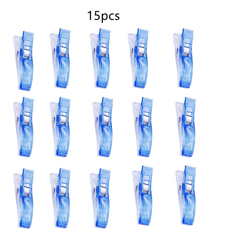 38pcs edging clip patchwork fixed edging clip clothes clip sewing clip knitting tools home office supplies: 15 pcs blue