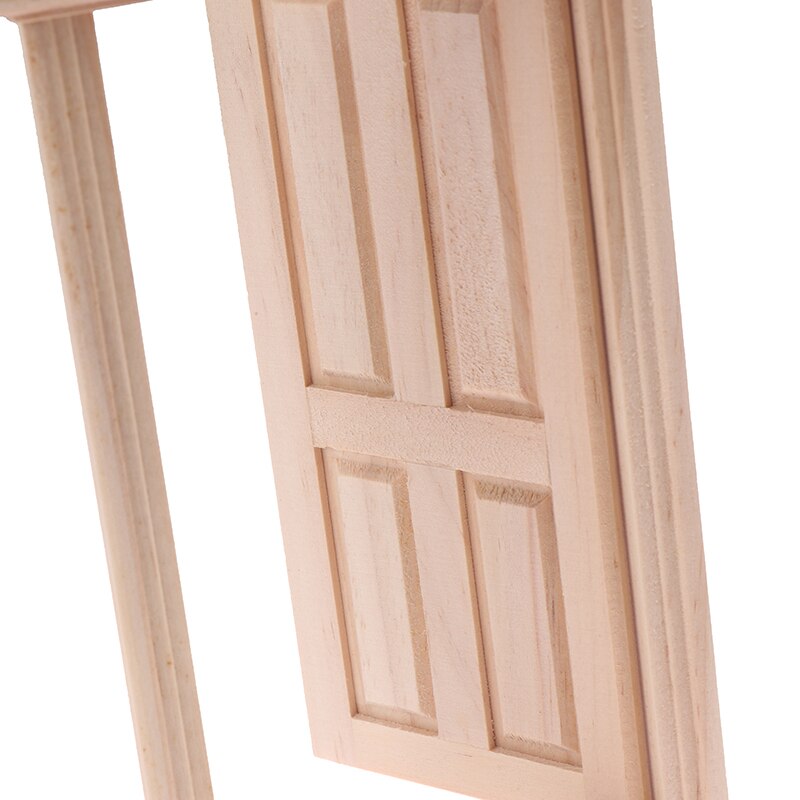 1Pcs 1:12 FAI DA TE In Legno per Porte E Finestre di Casa di Bambola Accessori Giochi Di Imitazione Giocattolo Per I Bambini Mobili Casa di Bambola di Simulazione Miniature