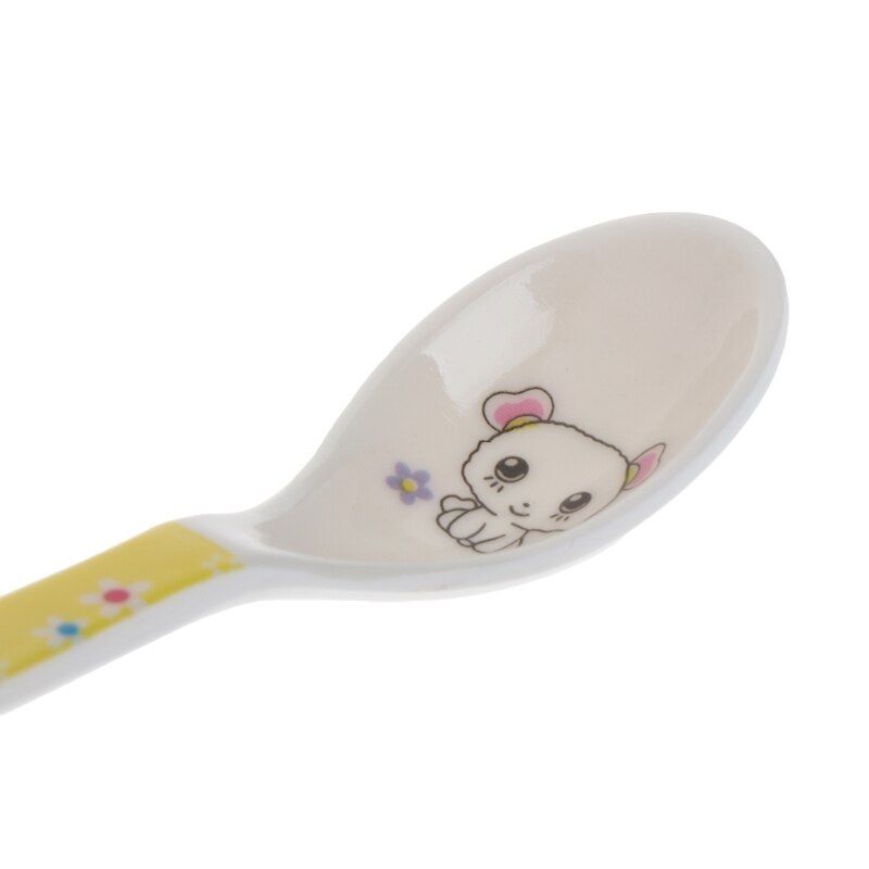 1 Set 2 Stuks Cartoon Baby Kids Feeding Lepel Melamine Baby Lepel Bestek Voor Baby