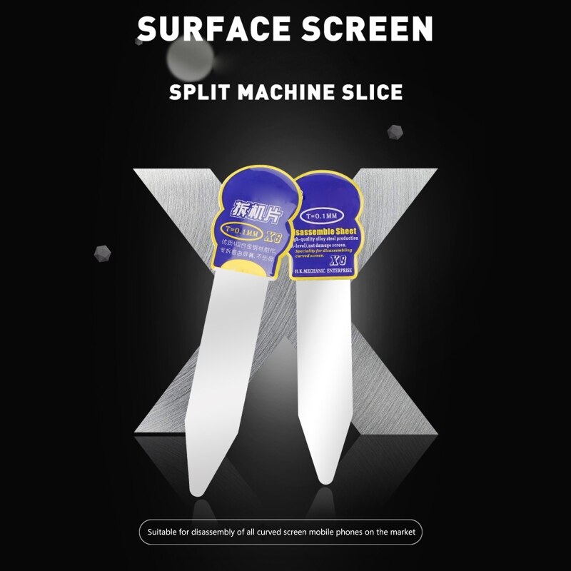 X8 Disassembly Sheet High Toughness 0.1mm Thickness Curved Screen Edge Screen Pry Opening Split Tool for Mobile Phones Repair