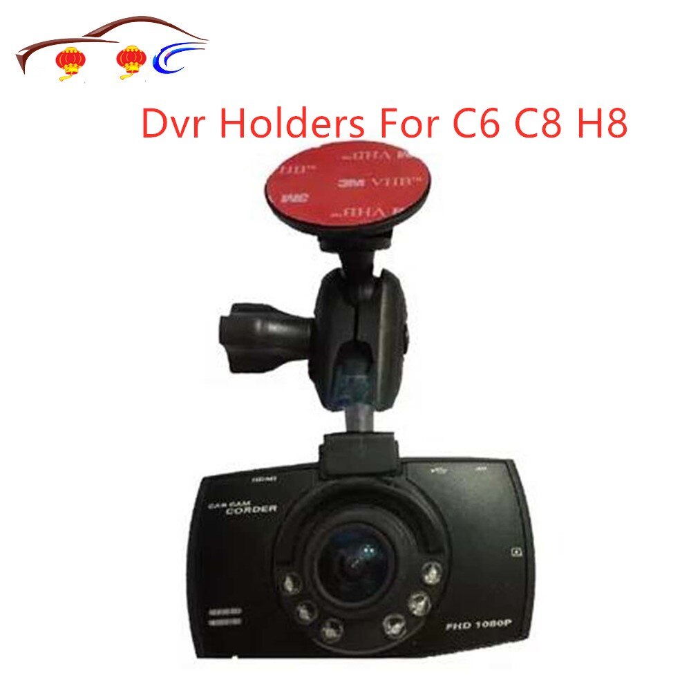 Zwarte Auto Dvr Houders Voor C6 C8 H8 Dvr Camera Beugel Universele Dv Gps Camera Standhouder Dvr Mount