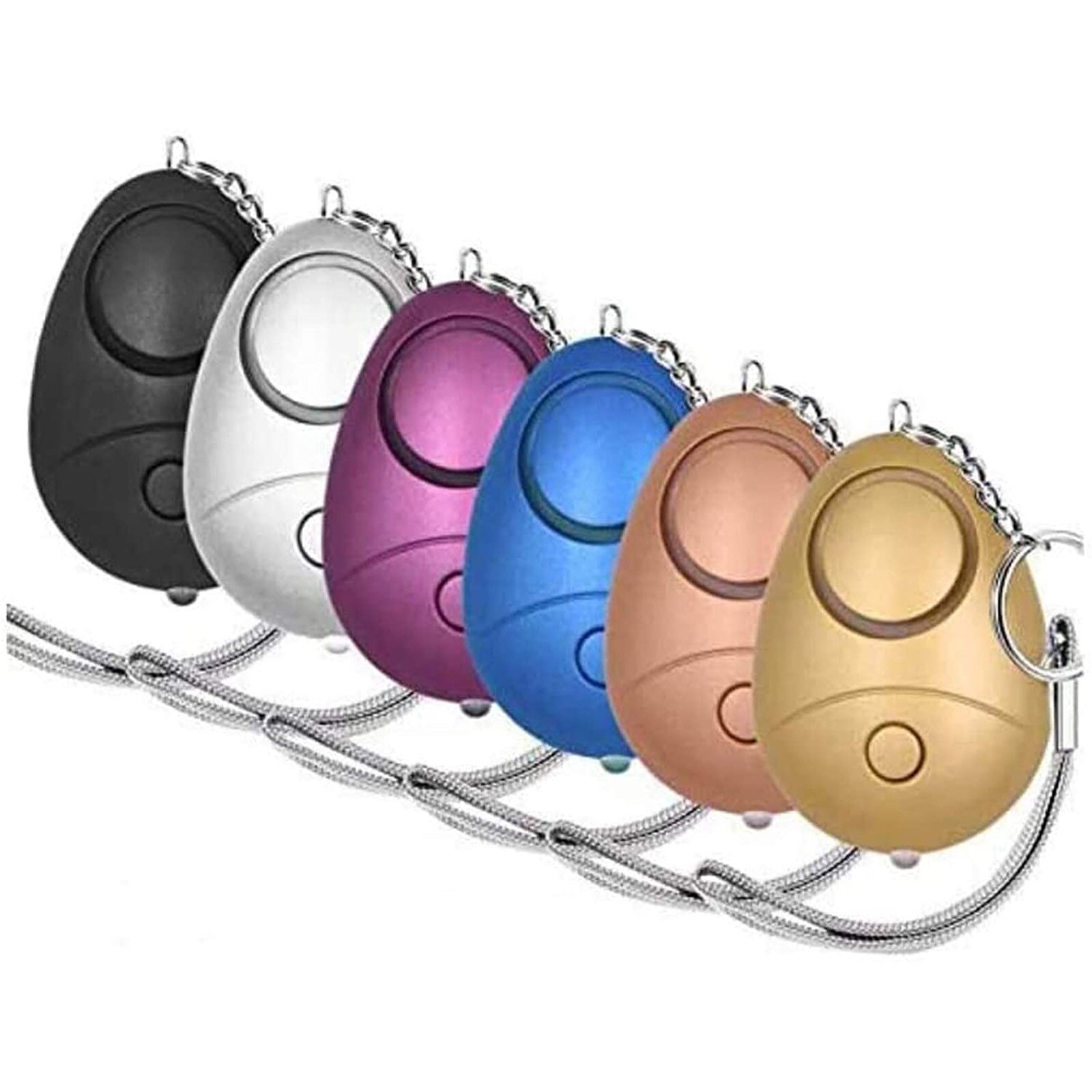 Alarm Safe Sound Personal 6 Pack 140DB Personal Security Alarm Keychain with LED: Default Title