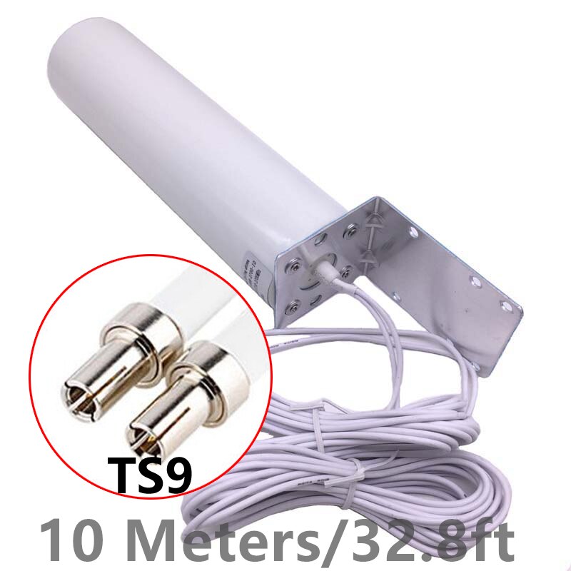 5m 10m wifi ekstern router antenne 4g lte sma 12 dbi omni antenne 3g ts9 dobbelt kabel crc 9 til huawei  b315 e8372 e3372 zte routere: 10m ts9 stik