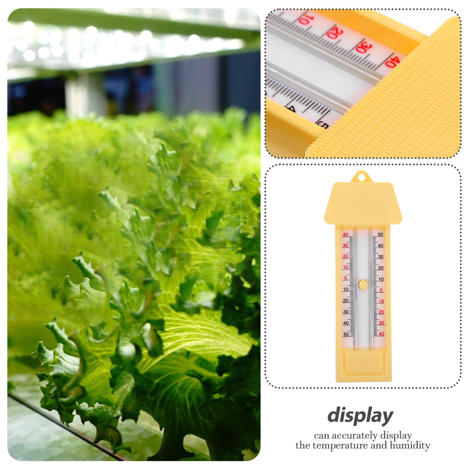 Hygrometer Thermometer Outdoor Max Min Plant Greenhouse Garden Humidity Celsius Fahrenheit ABS Plastic Highest Lowest