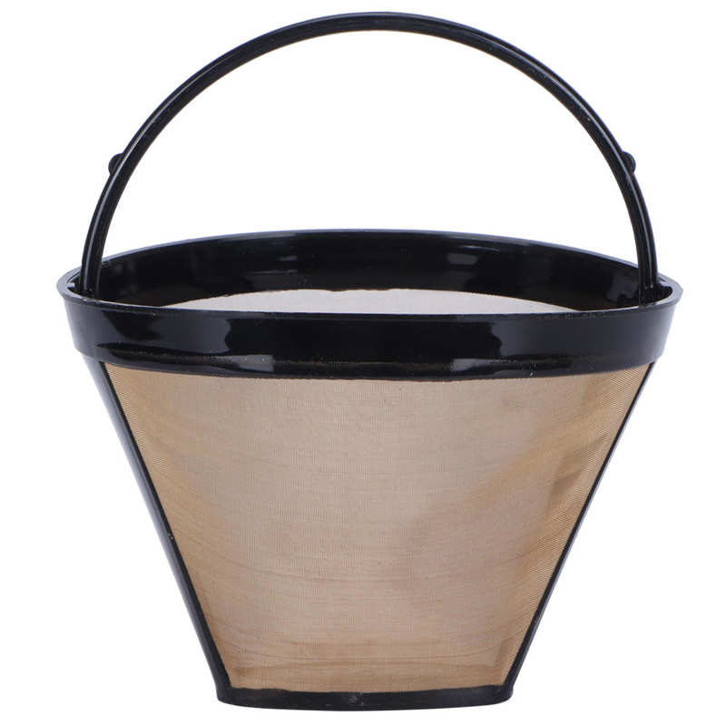 Stainless Steel Coffee Filter Coffee Machine Reusable Cone Coffee Filter Strainer Gold Coffee Make Machine Parts