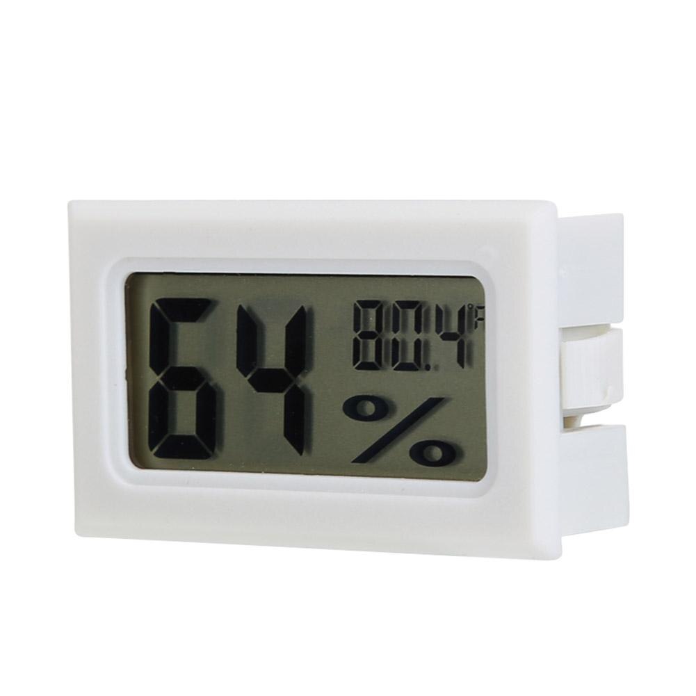 Thermometer Hygrometer Indoor Kamertemperatuur Sensor Mini Digitale Lcd Temperatuur Vochtigheid Meter Weerstation Met Klok: White B