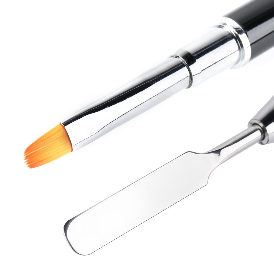 Acryl nagelborstel dubbele kop nagel uv gel extension builder spatel stick tekenpen nail art penselen manicure tools  nt1590