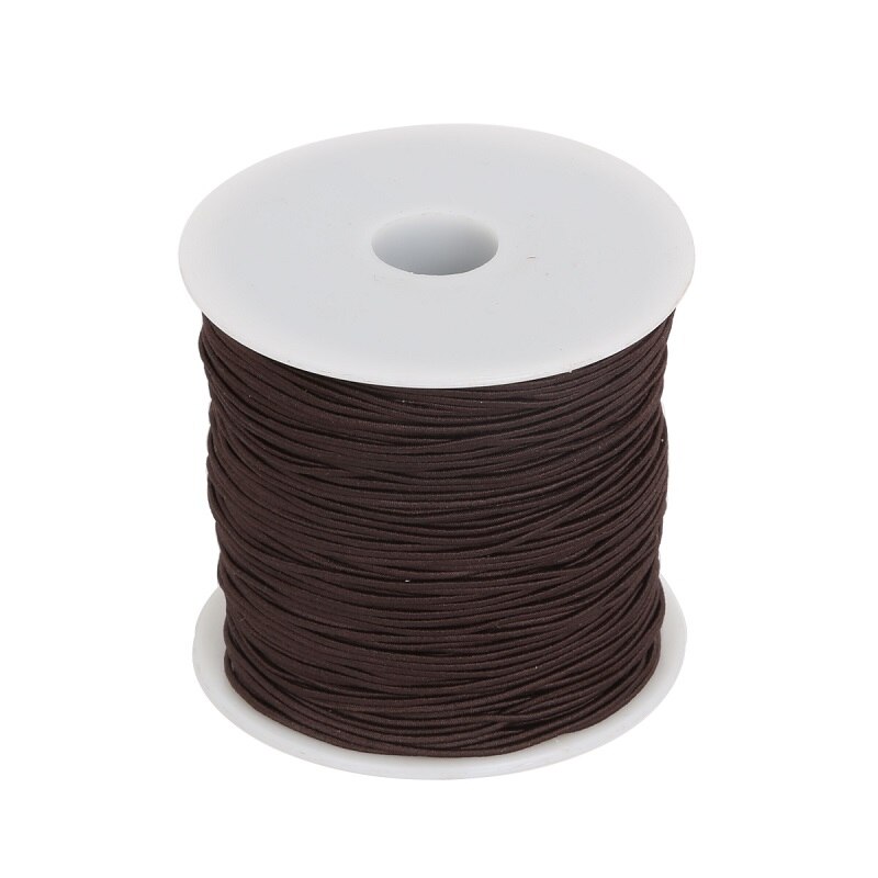 0,8mm 1,2mm 1,5mm cordón elástico de Nylon cuerda de rosca cordón cable para DIY pulsera collar de fabricación de joyas resultados: Brown / 1.5mm 40meter