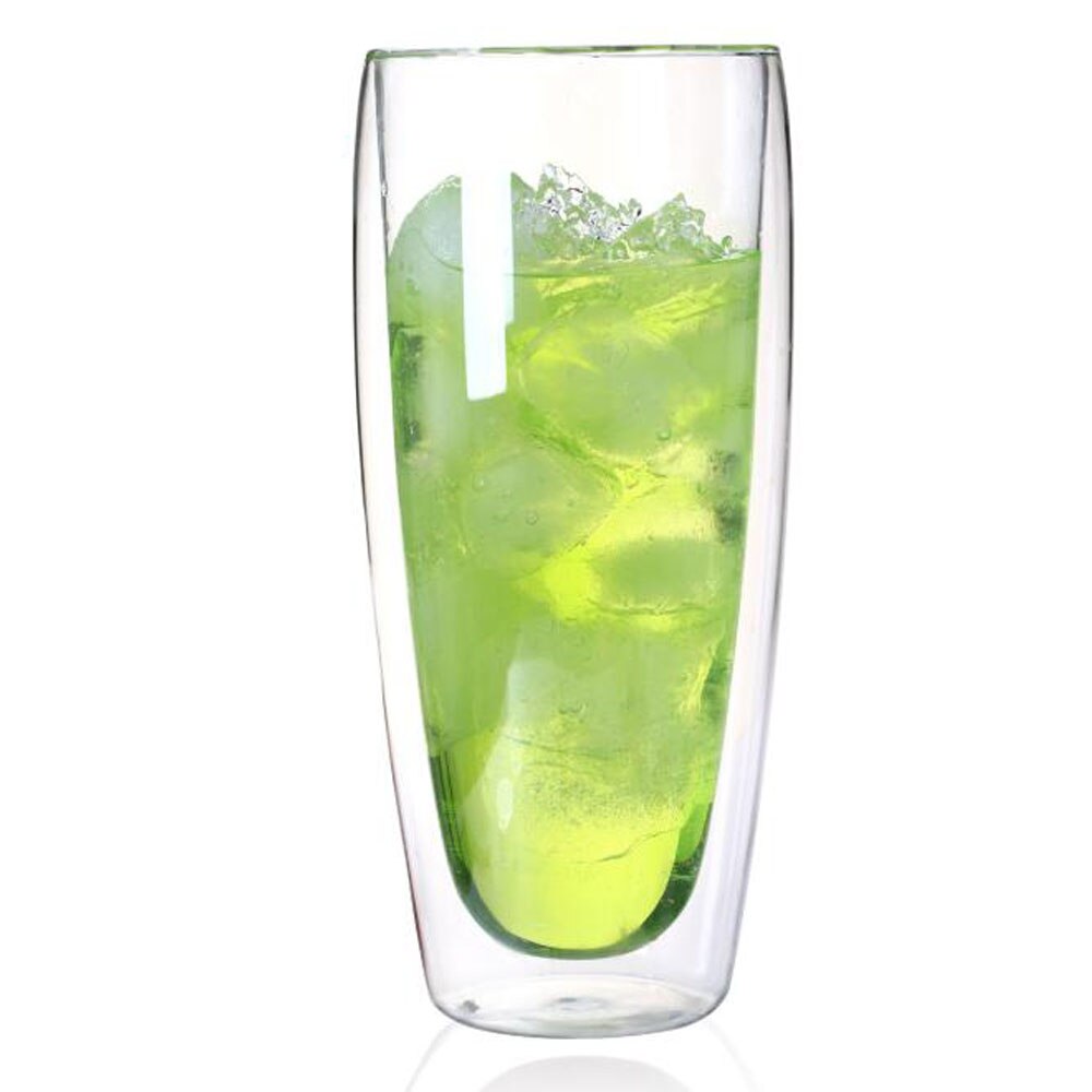Transparent Glass Cup Heat Resistant Double Wall Glass Coffee/Tea Cups And Mugs Travel Double Coffee Mugs Drinking Glasses Cup