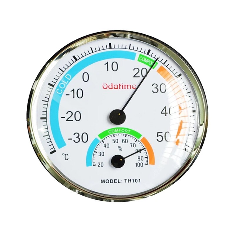 8 Soorten Wandmontage Outdoor Indoor Thermometer Room Window Hygrometer Mechanische Thermometers Ambiental Huishoudelijke Barometer: 101B White