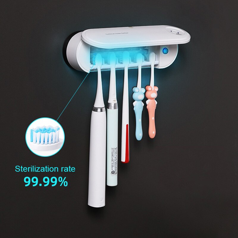GURET Bathroom UV Sterilizer Toothbrush Holder Drying Disinfection Toothbrush Holder Home Clean Sterilizer Bathroom Accessories