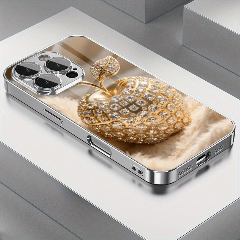 Handyhülle für iPhone 17 16e 16 15 14 13 12 Mini 11 Pro XS Max XR X 8 7 6 Air Plus Luxus-Abdeckung aus gehärtetem Glas: Anderes