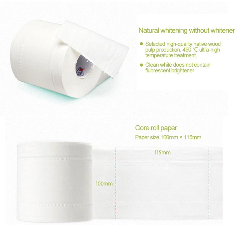 Wc-paperi kotitalouksien vessapaperi 1 rulla 110g 3 kerrosta rulla wc-paperi