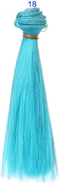 Bjd haar 15 cm * 100 CM blauw groen paars kleur korte rechte haar voor 1/3 1/4 BJD diy pop rechte pruiken