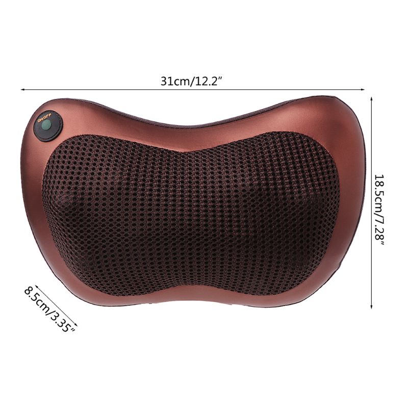 Almohada de masaje eléctrica para el hogar, Shiatsu masajeador cojín para el cuello, Lumbar, calor para el coche, RXJC