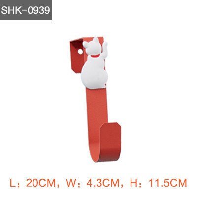 Cartoon kitten haak gratis punch deurhaak kinderkamer badkamer schattig dier ijzeren kapstok: Shk -0939