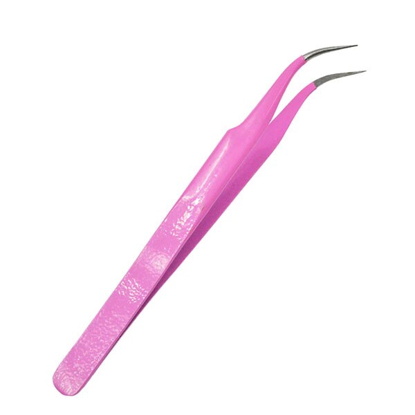 Raka+böjda ögonbryn ögonfranspincett nagelkonstverktyg rosa nipper för plockare strass dekorationer klistermärke verktyg  e311/ fb-t -1: E311 böjda