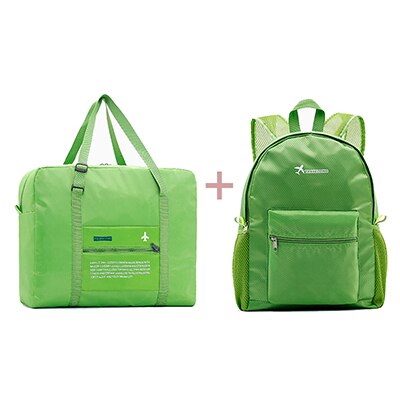 Unisex Luggage Travel Handbag Women Travel Bags Folding Bag Large Capacity Bag Luggage Travel Bags Portable Men Handbags: green