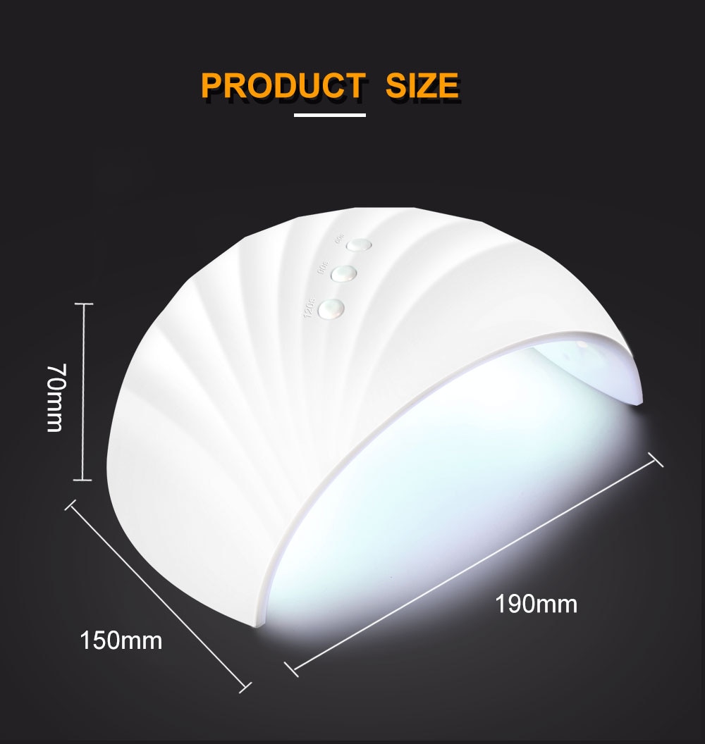 LKE 36W lámpara de secado de uñas UV LED para Gel barniz uñas Gel pulido 60S/99S/120S lámpara de sincronización secador de uñas para secado herramienta de Arte de uñas
