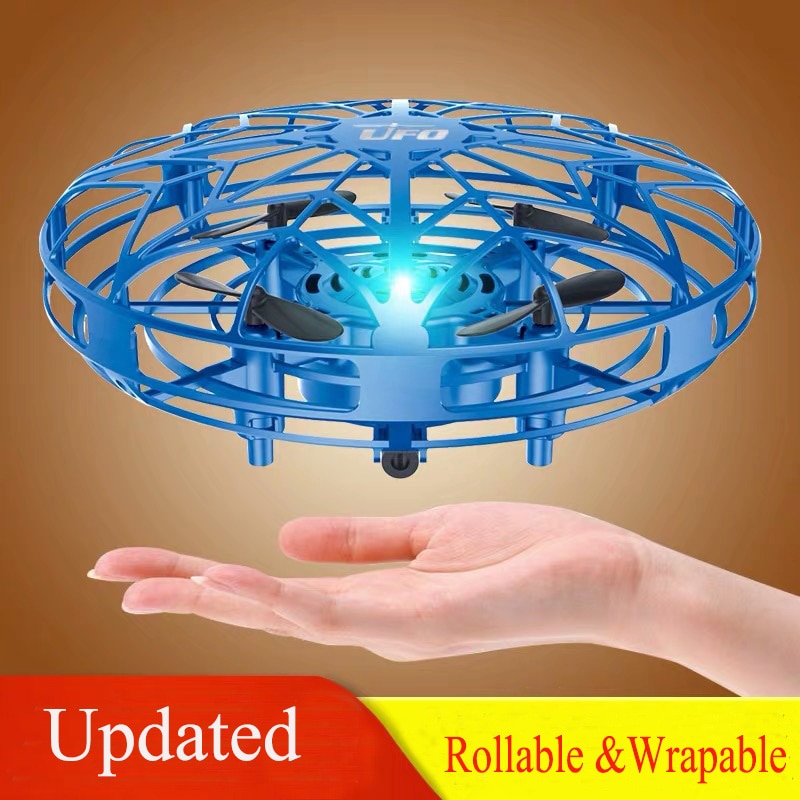 Oprolbaar Wrapable Magic Hand Flying Mini Ufo Vliegtuigen Drone Kids Elektrische Elektronische Speelgoed Sensing Inductie Drone Jaar Cadeau